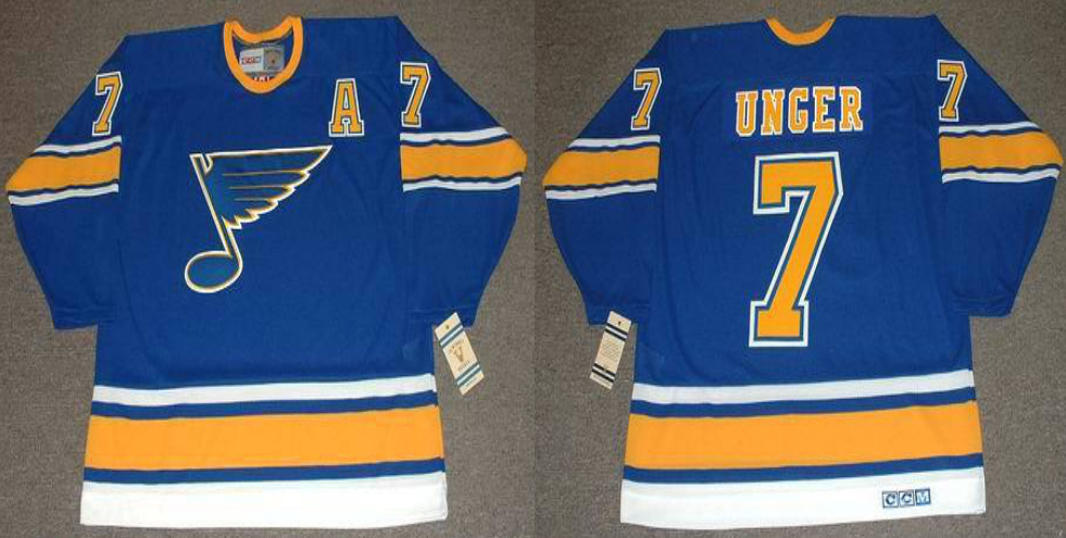 2019 Men St.Louis Blues #7 Unger blue CCM NHL jerseys->st.louis blues->NHL Jersey